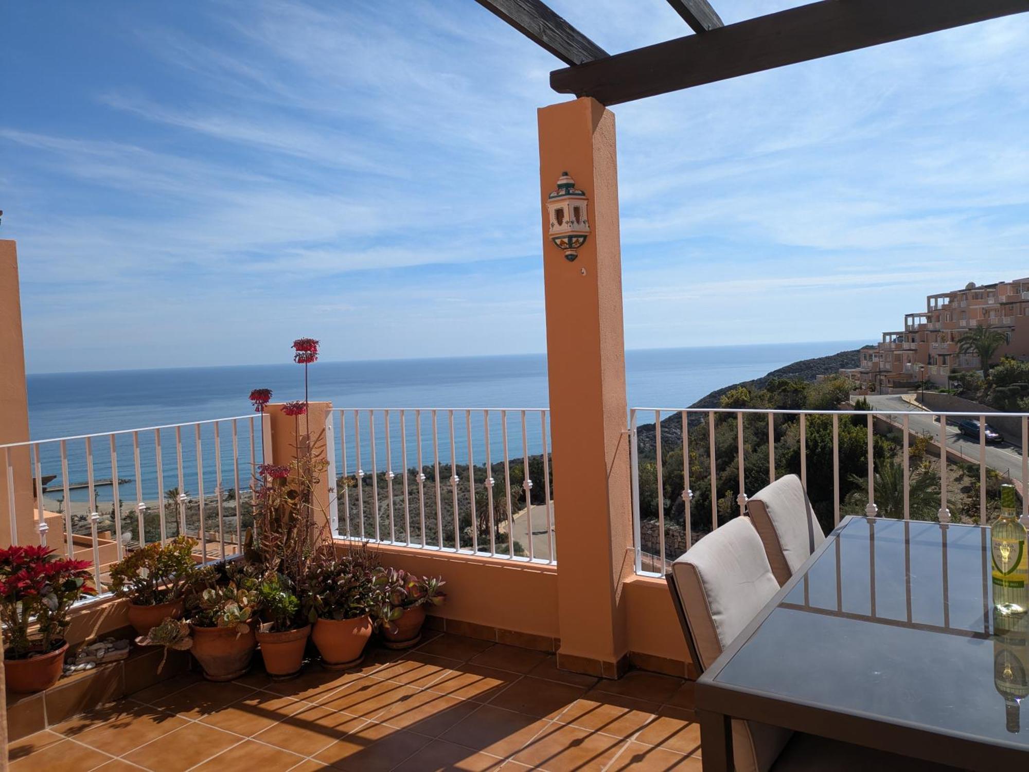 South Facing Apartment, Fantastic Sea Views,Terrace, 300M Beach Mojacar Exterior photo